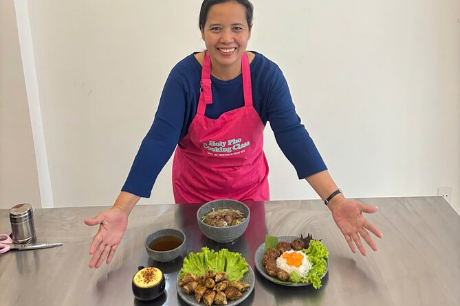 Cook 4 Local Vietnamese Dishes In Pink-themed Class & Market Tour - Who’s leading you: Eva, Kelsey, and the English-friendly flow