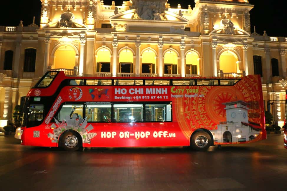 Ho Chi Minh City: Late-Night Open-Top Bus Tour - The non-stop route: from District 1 to Ba Son Bridge, toward Thu Duc