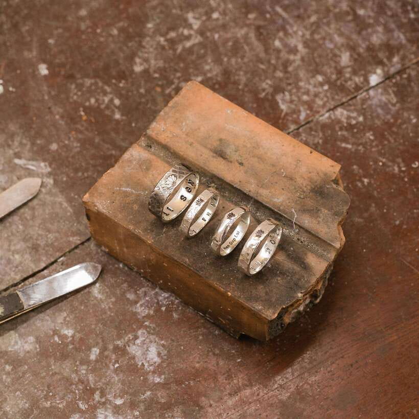 Ho Chi Minh City Vietnam: Silver Jewelry Making Workshop - Your personalization tools: stamps, laser engraving, and meanings
