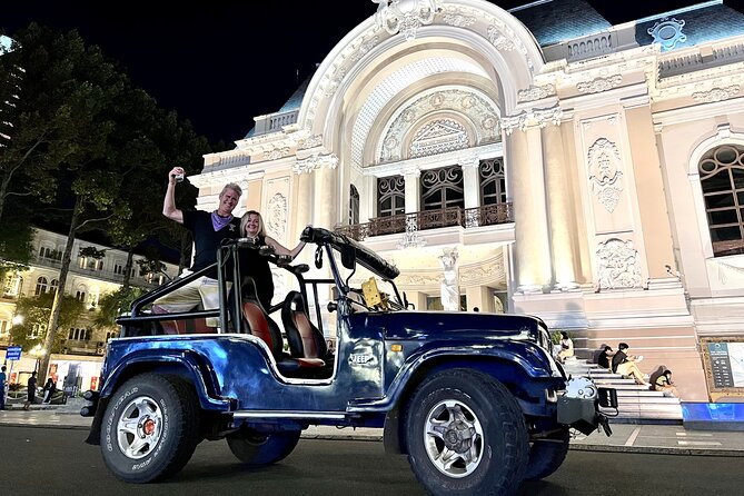 Private Jeep City Tour Saigon by Night and Skybar Drink - Notre-Dame Cathedral Basilica: Short Stop, Great Photo Odds