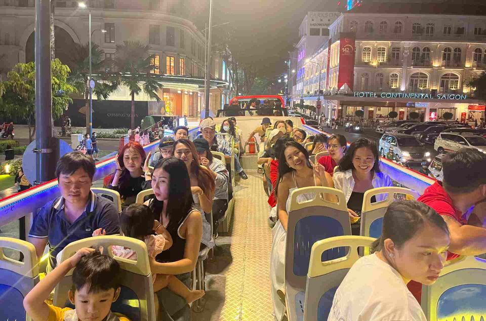 Saigon: City Sightseeing 45-Minute Panoramic Night Tour - Nguyen Hue Walking Street: street energy you can actually see from the bus