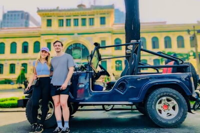 Saigon US Army Jeep Tours: History, Culture & Street Food - Saigon Central Post Office and the French-era museum building