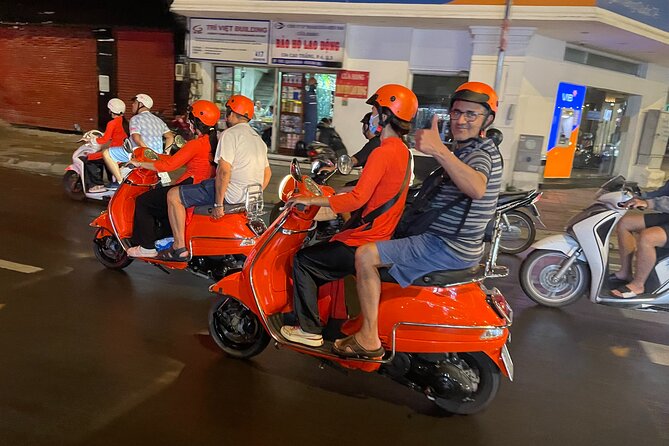 Saigon Vespa By Night Street Food With Female Riders Ao Dai - Vietnamese coffee stop and a music bar finish: the night doesn’t end at dessert