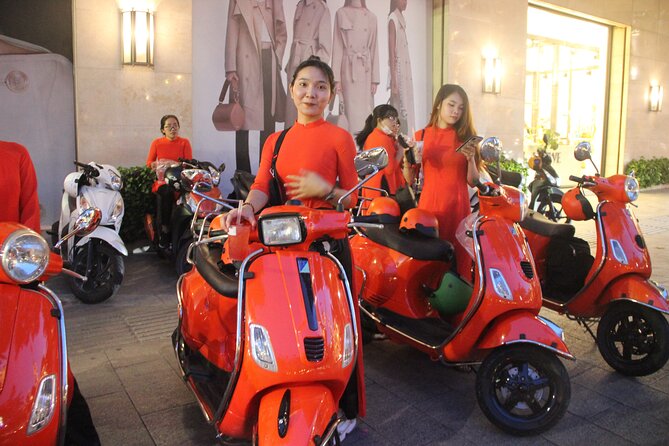Saigon Vespa By Night Street Food With Female Riders Ao Dai - Kem Xoai Dam dessert: the sweet finish you’ll remember